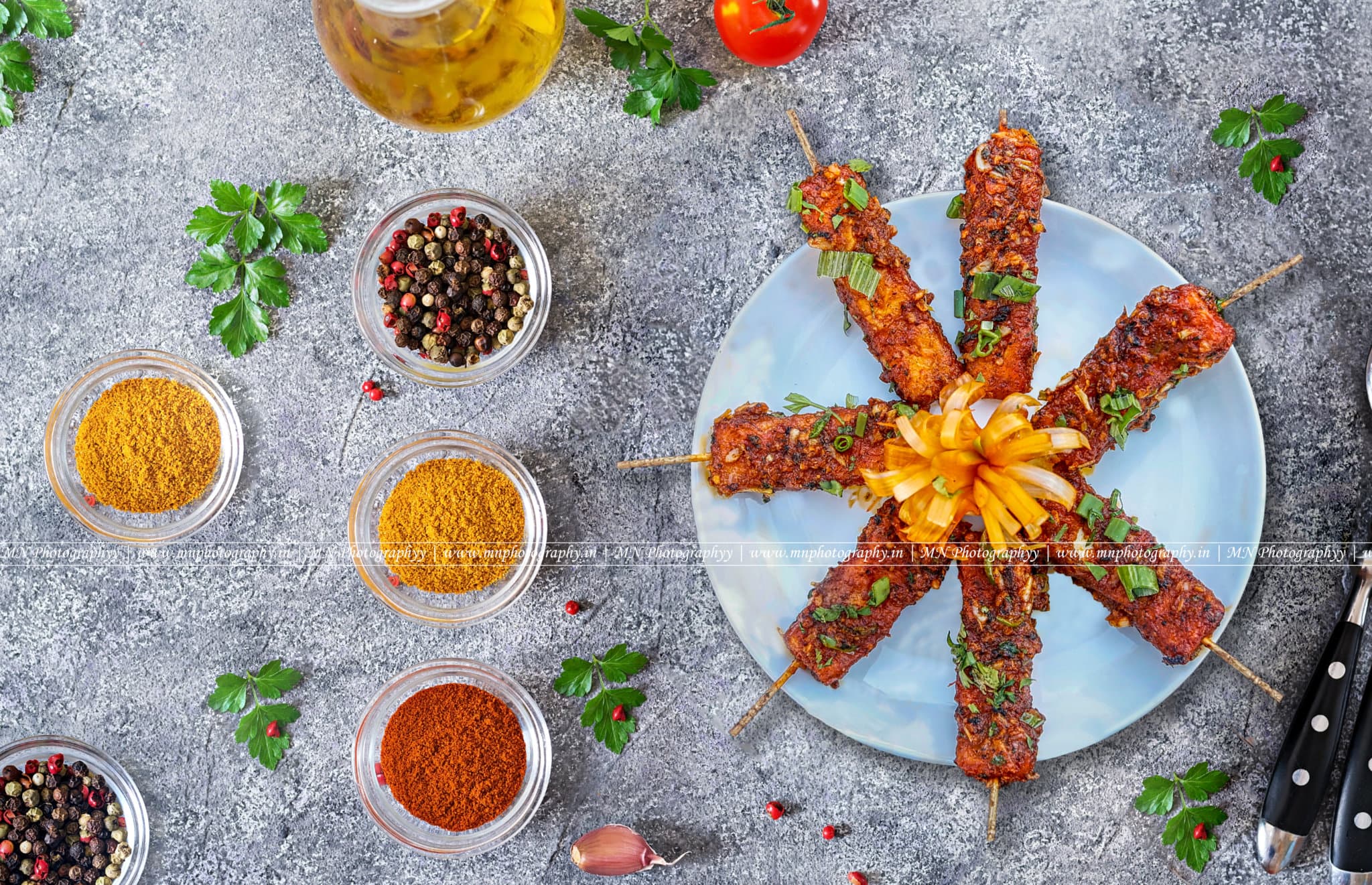  Tandoori paneer skewers food photography in Udaipur